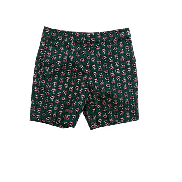 Boden Floral Green & Pink Short Length Chino Shorts Size 4 - Picture 1 of 8